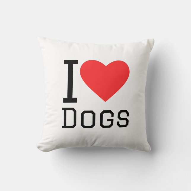 I love dogs  cushion (Front)