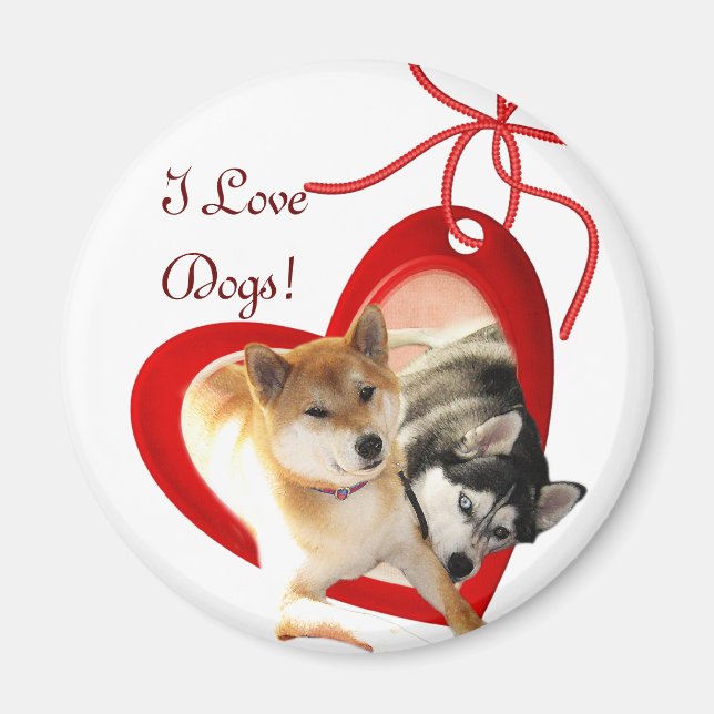 I Love Dogs Magnet (Front)