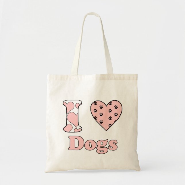 I love dogs tote bag (Front)