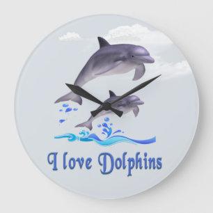 I love Dolphins clock