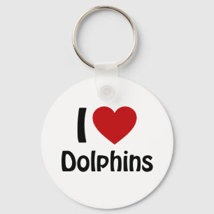 I love Dolphins Key Ring