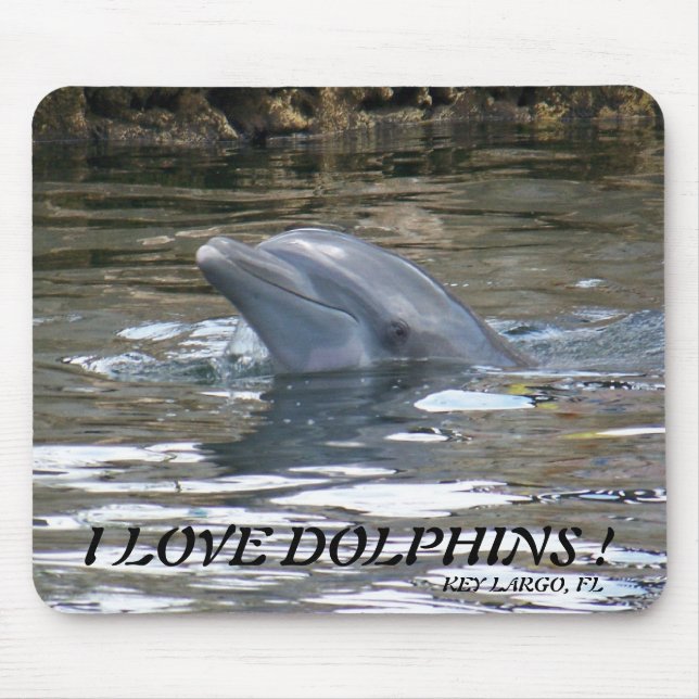 I LOVE DOLPHINS ! MOUSE PAD (Front)