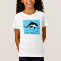 I love DOLPHINS - Ocean Wildlife - Marine blue -