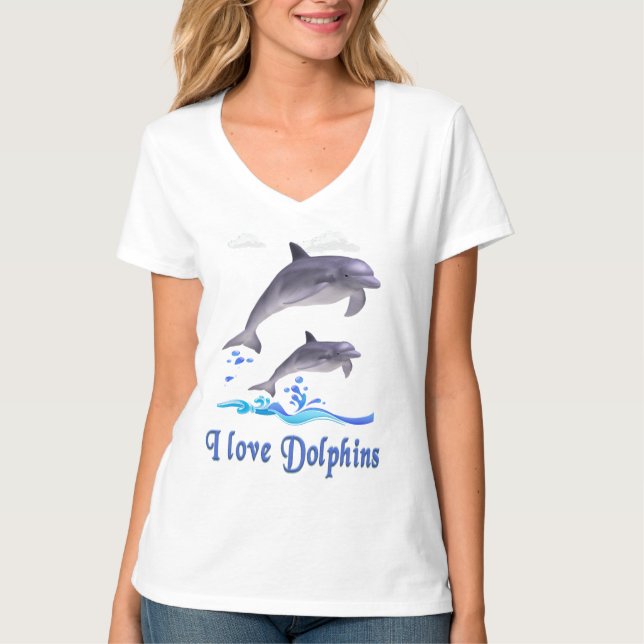 I love Dolphins T-Shirt (Front)