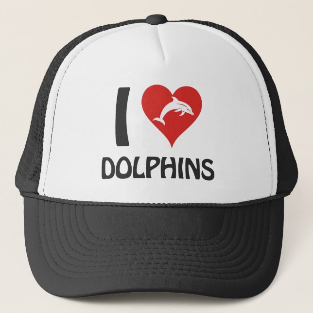 I love Dolphins Trucker Hat (Front)