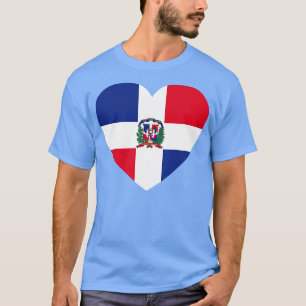 I Love Dominican Republic HeartShaped Dominican Fl T-Shirt