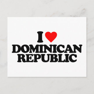 I LOVE DOMINICAN REPUBLIC POSTCARD