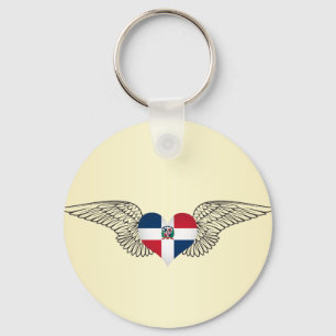 I Love Dominican Republic -wings Key Ring