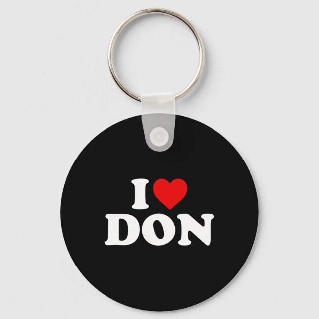 I Love Don - Heart  Key Ring (Front)