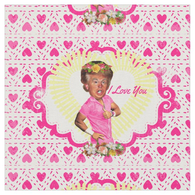 i love donald trump fabric (Close Up)