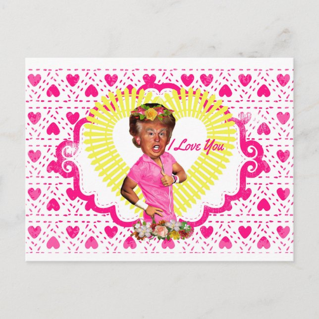 i love donald trump postcard (Front)