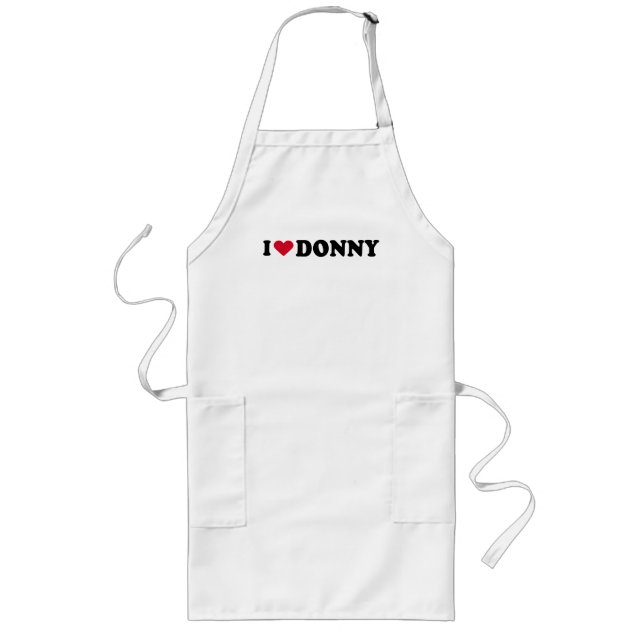 I LOVE DONNY LONG APRON (Front)