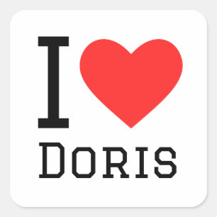 I love doris square sticker