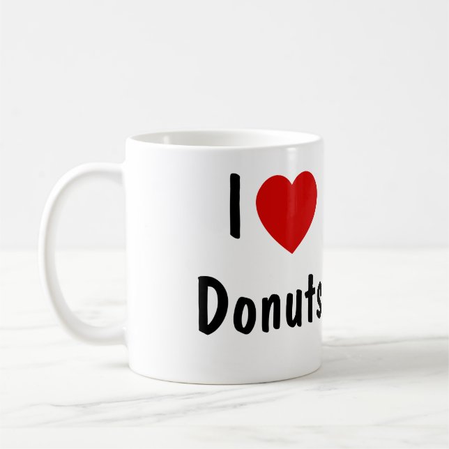 I Love Doughnuts Coffee Mug (Left)