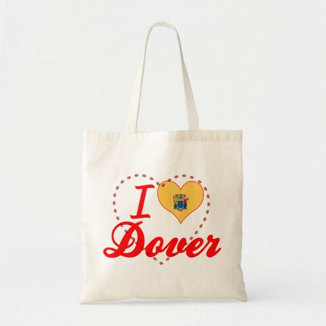 I Love Dover, New Jersey Tote Bag (Front)