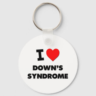 I Love Down's Syndrome Key Ring
