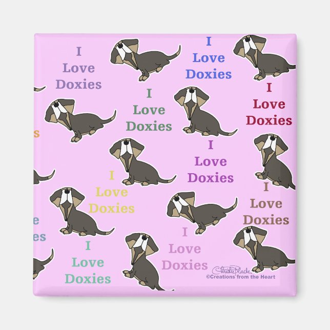 I Love Doxies collage Magnet (Front)
