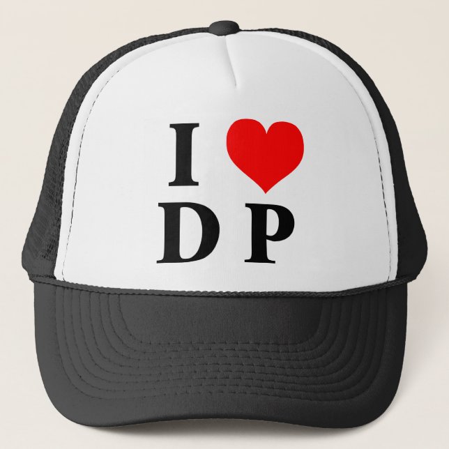 I Love DP Trucker Hat (Front)