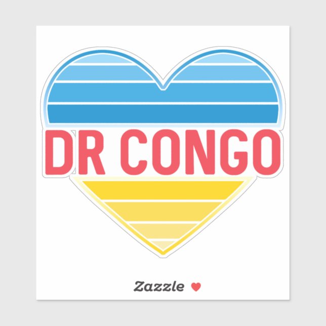 I Love DR Congo, Congo-Kinshasa Heart  (Sheet)