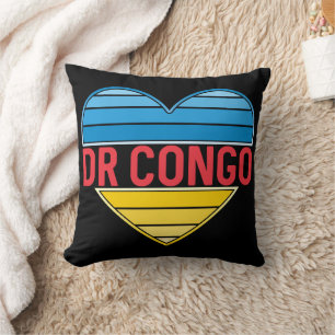 I Love DR Congo, Congo-Kinshasa Heart Cushion