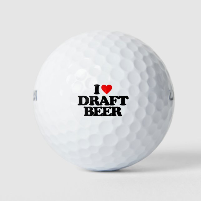 I LOVE DRAFT BEER GOLF BALLS (Front)