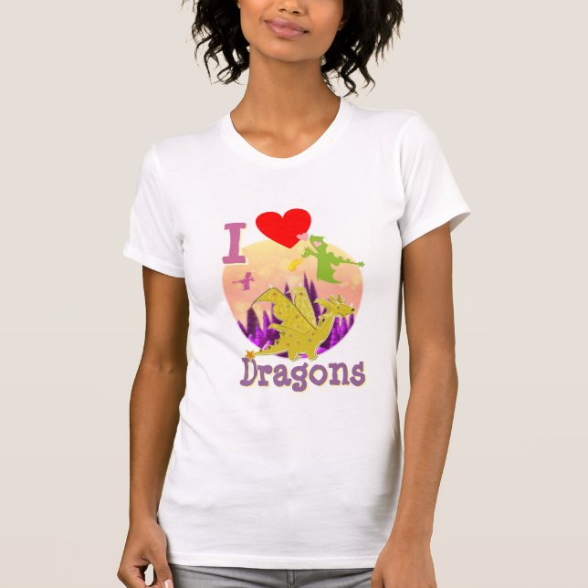 I Love Dragons T-Shirt (Front)