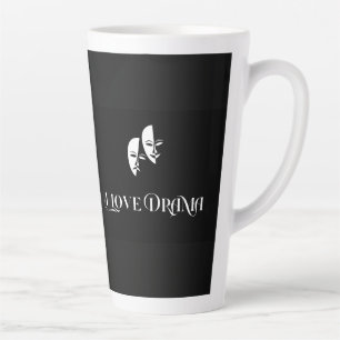 I Love Drama, Theatre Masks, performing Artists Latte Mug