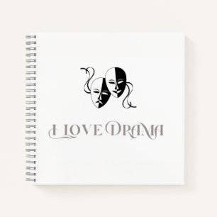 I Love Drama, Theatre Masks Performing Arts Notebook