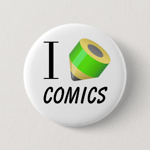 I love drawing “Comics” 6 Cm Round Badge