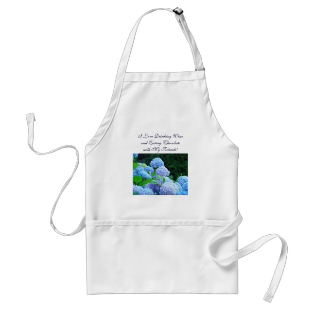I Love Drinking Wine & Eating Chocolate aprons (Front)