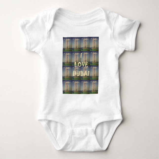 I Love Dubai Baby Bodysuit (Front)