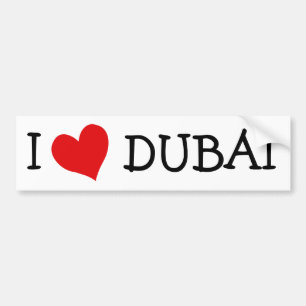 I Love DUBAI Bumper Sticker