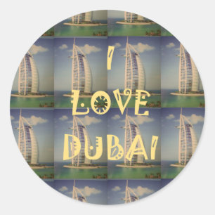 I Love Dubai Classic Round Sticker