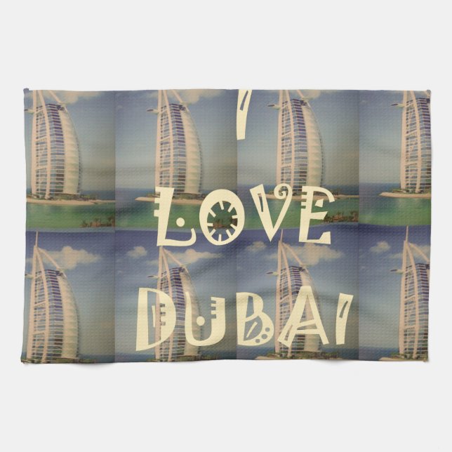 I Love Dubai Tea Towel (Horizontal)