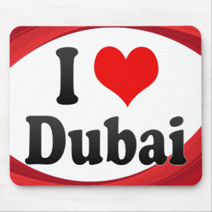 I Love Dubai, United Arab Emirates Mouse Pad