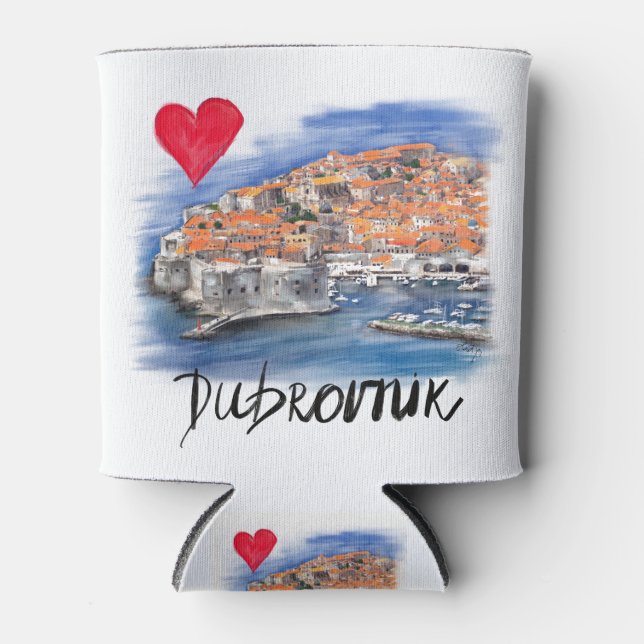 I love Dubrovnik Can Cooler (Front)
