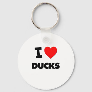 I Love Ducks Key Ring