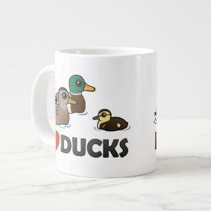I Love Ducks Large Coffee Mug