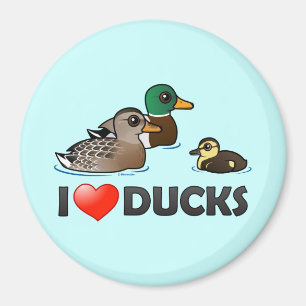 I Love Ducks Magnet