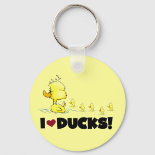 I Love Ducks Tshirts and Gifts Key Ring