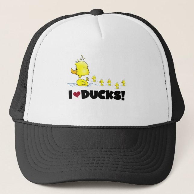 I Love Ducks Tshirts and Gifts Trucker Hat (Front)