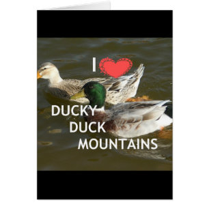 I Love Ducky Duck Mountains Design