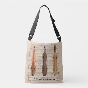 I LOVE DULCIMERS CROSSBODY BAG