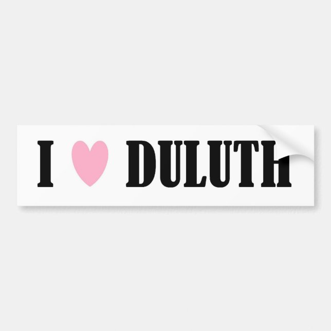 I LOVE DULUTH BUMPER STICKER (Front)