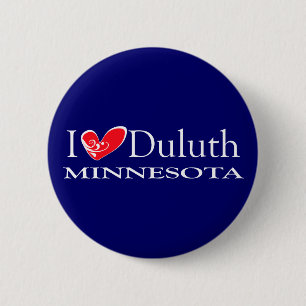 I Love Duluth Minnesota 6 Cm Round Badge