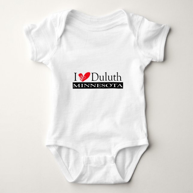 I Love Duluth Minnesota Baby Bodysuit (Front)
