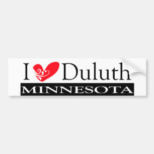 I Love Duluth Minnesota Bumper Sticker