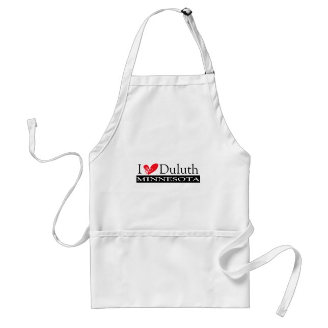 I Love Duluth Minnesota Standard Apron (Front)
