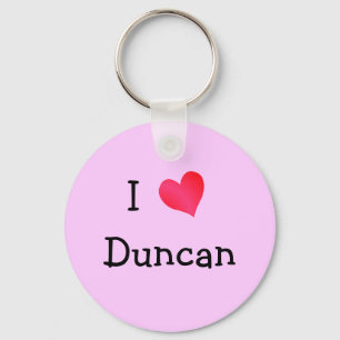I Love Duncan Key Ring