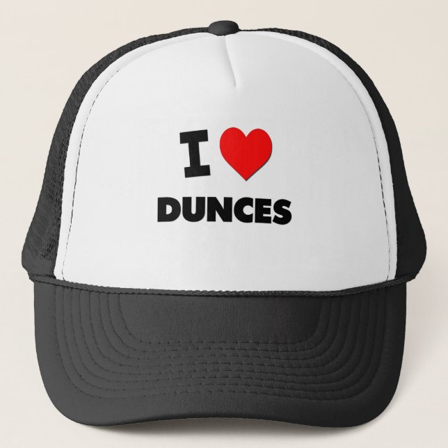 I Love Dunces Trucker Hat (Front)